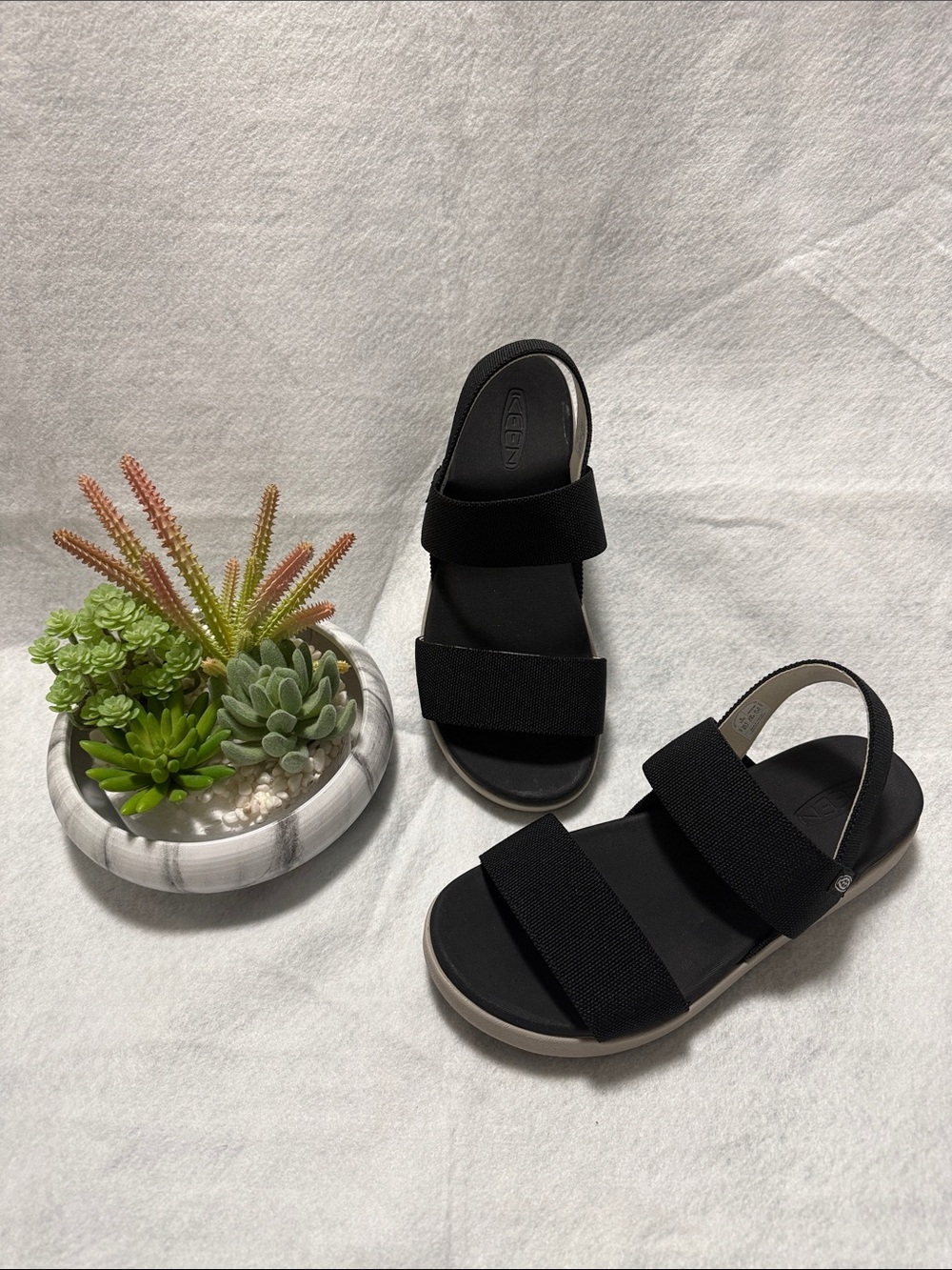 Keen Black Dual-Strap Slingback Women's Sandals 9W